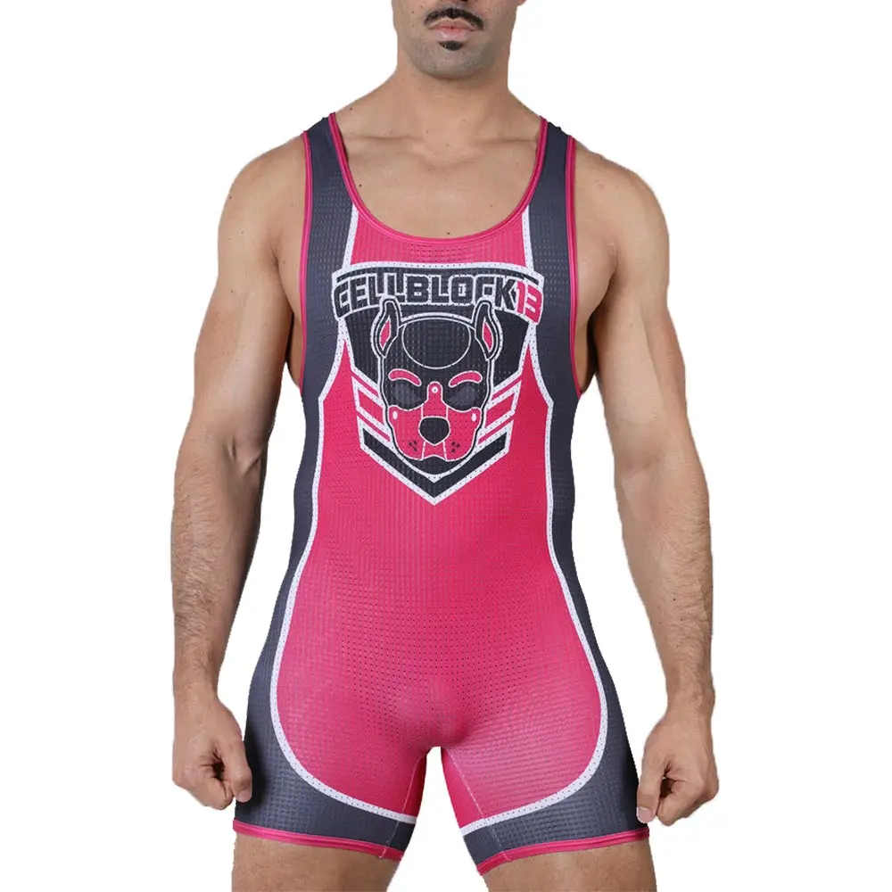 

Wrestling Singlets Suit Professional Coverall Training Competition Freestyle Wrestling 2023 High Elastic Men's Sleeveless Outfit