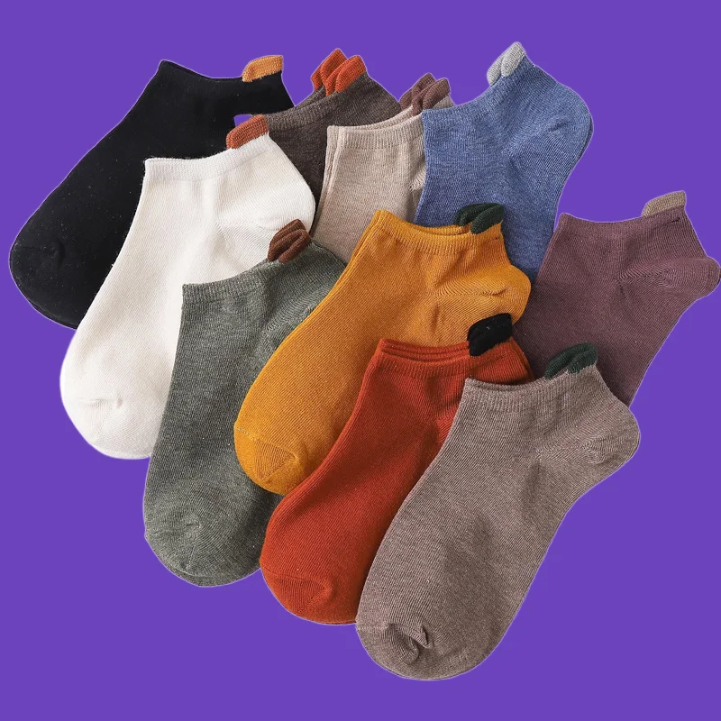 

10/20 Pairs Low-cut Shallow Mouth Solid Color Cotton Socks Men's Socks Short Socks Spring and Summer Men's Socks Thin Boat Socks