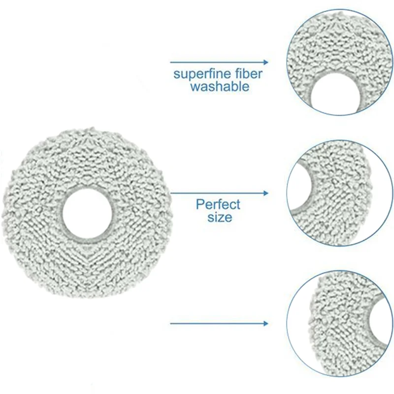 A97G لـ Ecovacs Deebot T50 Max/T50 Pro/T50 Omni/T50 Pro Omni/T50 Max Pro Omni مجموعة ملحقات قابلة لإعادة الاستخدام وقابلة للغسل وسادات ممسحة 12 قطعة