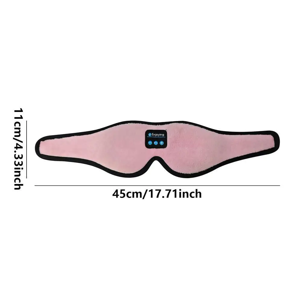 1pcs Pink Bluetooth Sleeping Headphones 3D Eye Mask Wireless Headband Soft Elastic Comfortable Music Earphones Sleep Mask
