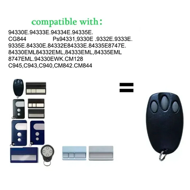 AS95-для Merlin + 2,0 E945 E945M E950M E943M гаражный пульт дистанционного управления устройством открывания дверей, совместимый с моделями 94335E 84335E 84330E