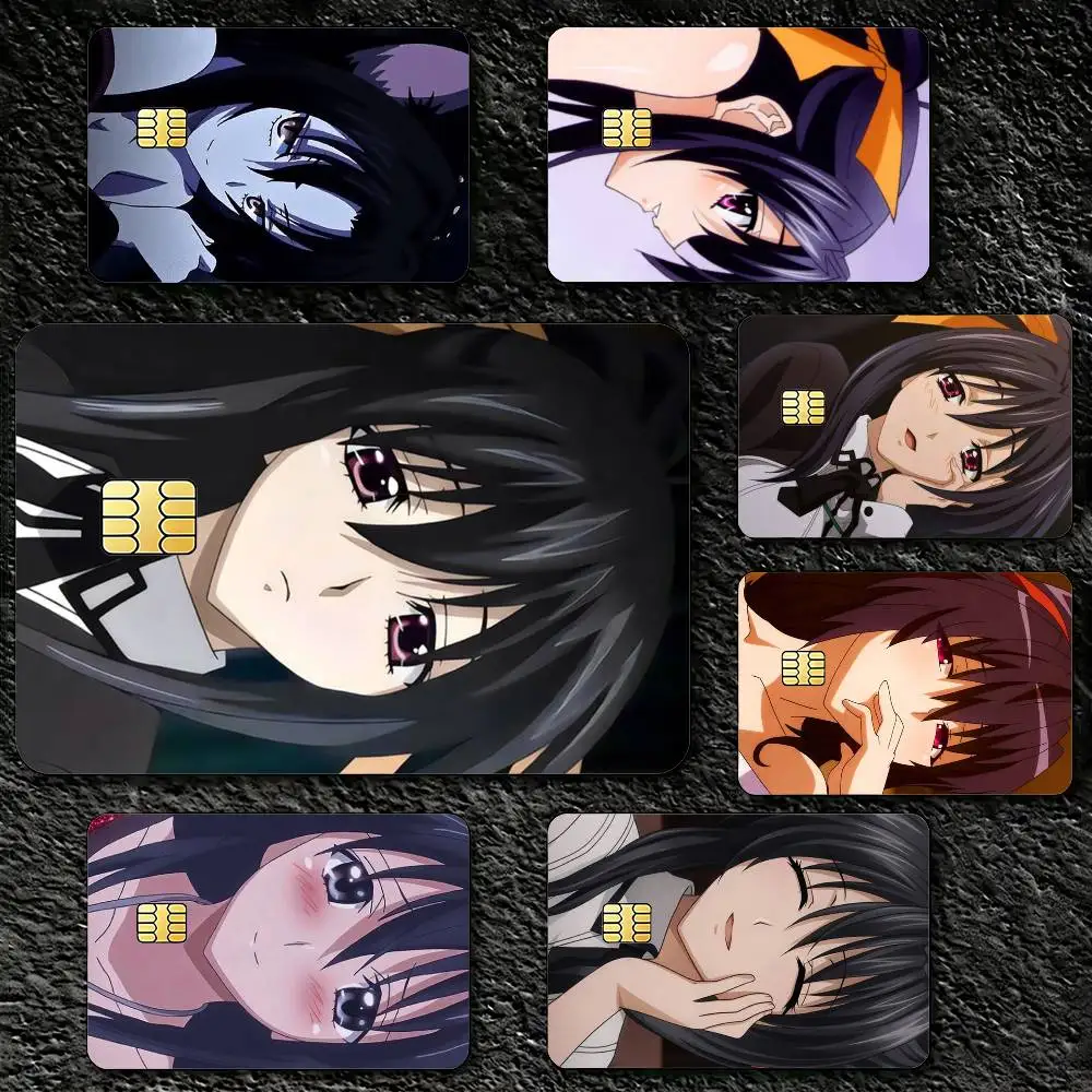A-Akeno H-Himejima High School DxD Sticker Decoration Creative Bank Card Bus Metro Waterproof Sticker