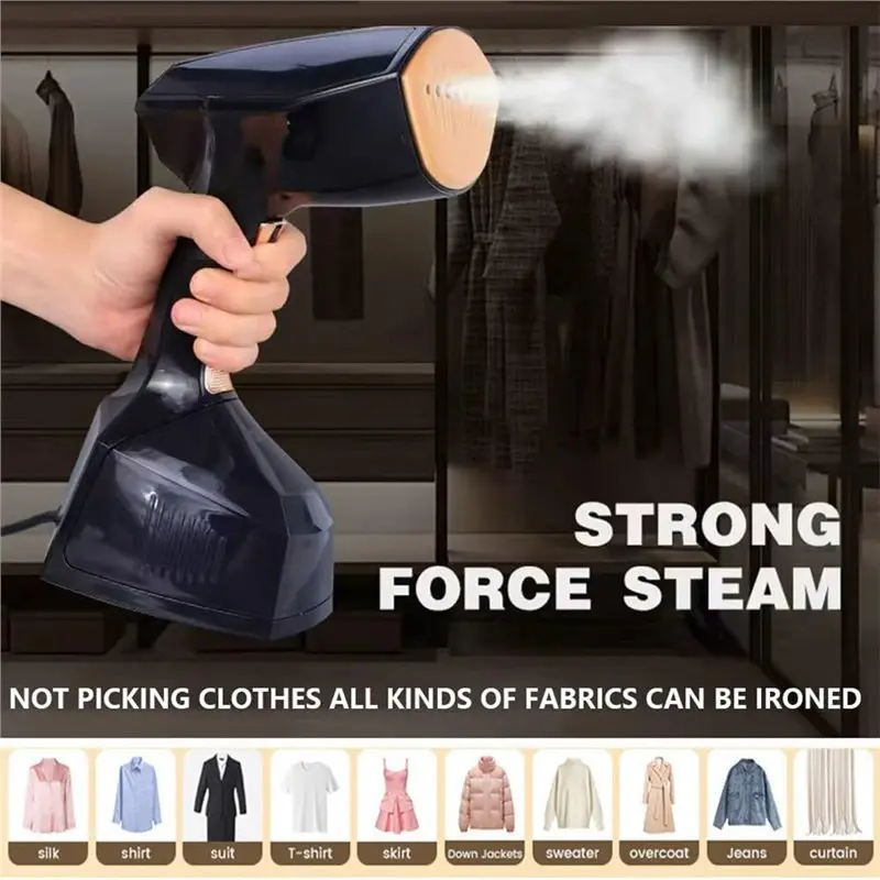 BAAM-EU Plug Steamer With 360Ml Water Tank Portable Travel Steamer Iron Handheld Steam Iron 3 Steam Levels For Clothes A