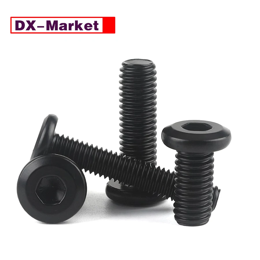 Black Surface M6 Flat Hexagon Socket Bolt ,304 Stainless Steel Furniture Screw Fastener Manufacturer ,A013