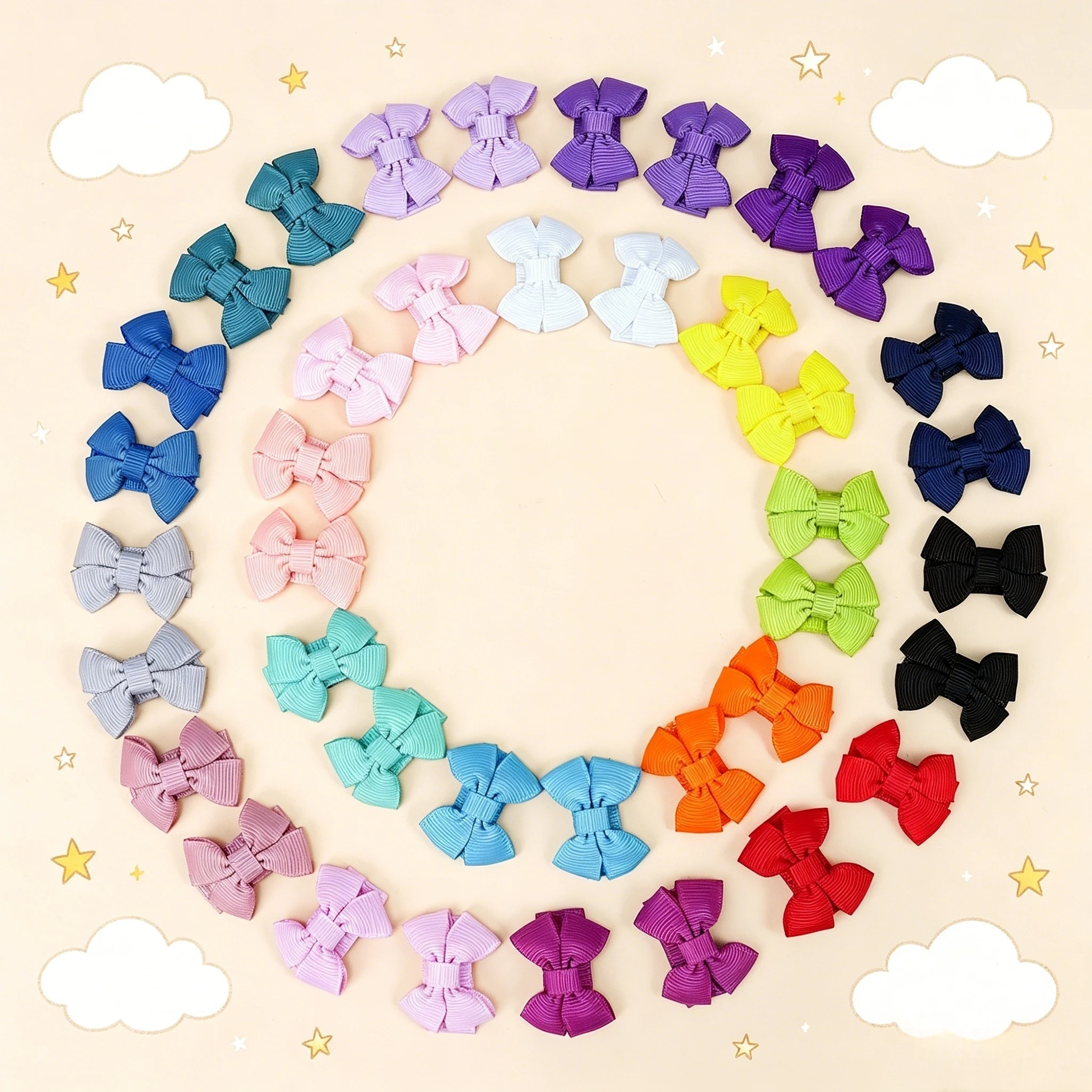 40pcs Children's Snap Hair Clip Toddler Kids Hair Accessories Easy to Use Hairgrips for Girls