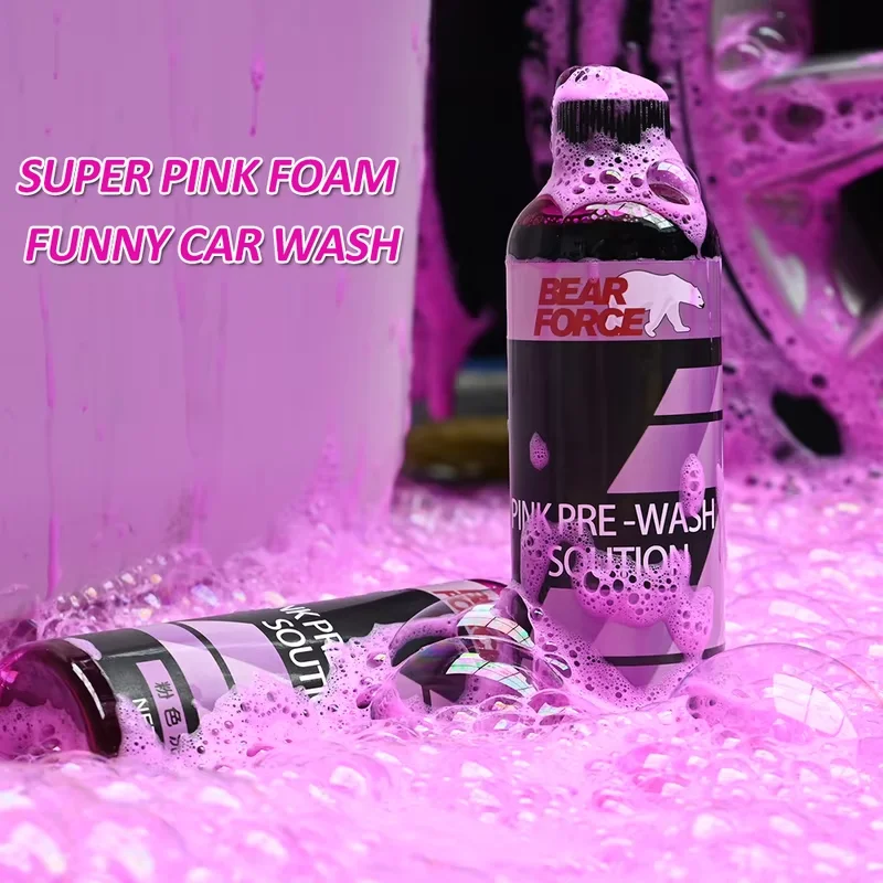 สีชมพู Foaming สบู่ล้างรถ Auto Wash แชมพู Active โฟมทําความสะอาดสําหรับ Snow Foam Lance/Foam Cannon/โฟมปืนหรือถังล้าง