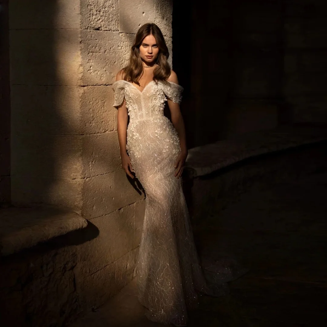 

Сексуальные свадебные платья русалки по индивидуальному заказу, милое свадебное платье с открытыми плечами и съемным шлейфом, Vestido De Novia