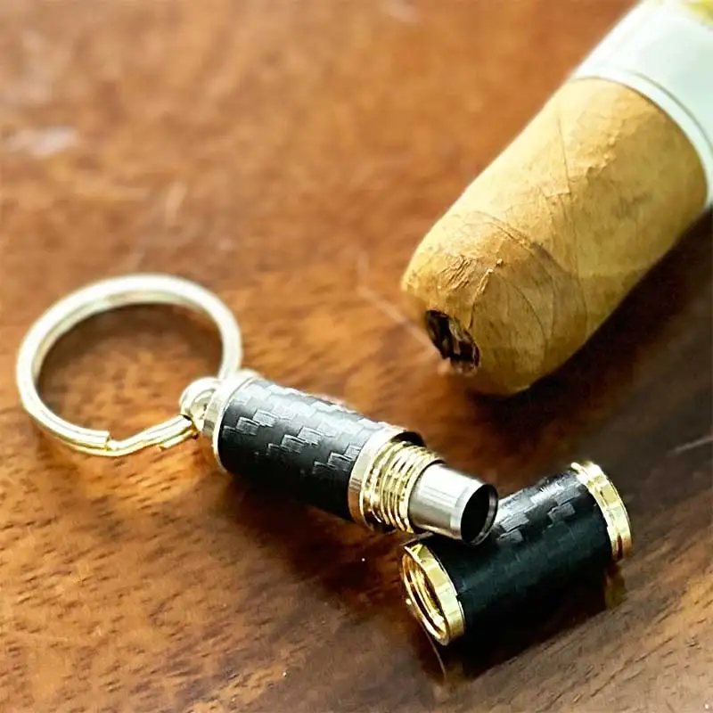 Ago per sigari per esterni in acciaio inossidabile portatile 2 in 1 ago per punzonatura per sigari trapano strumento per accessori per sigari da viaggio allentato 917