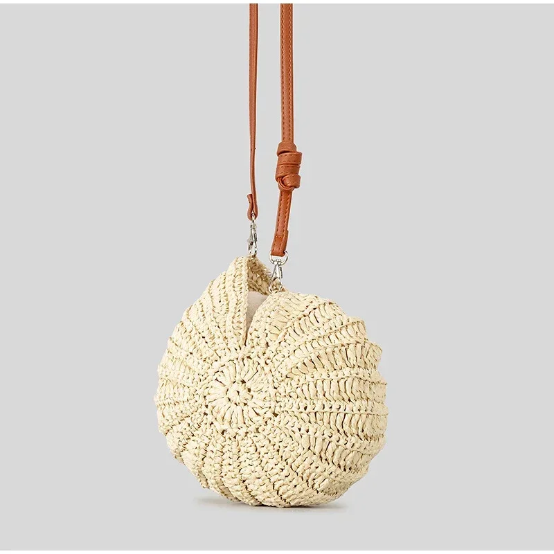 Conch Shell Knit Crochet Umhängetasche, Perlenkette, handgefertigte gewebte Damen-Umhängetasche, elegante, zarte, süße, kompakte Geldbörse – Detail 30