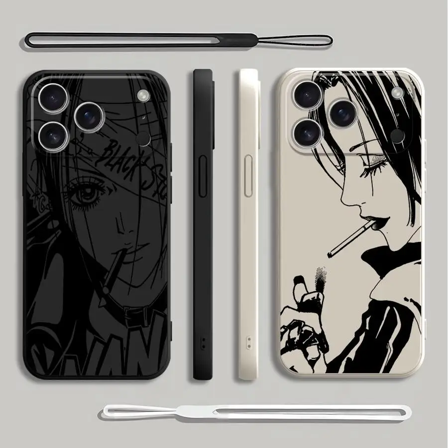 Anime Nana Osaki Line Soft Cover Case for iPhone 16 14 15 Plus XS 17 Air XR 11 12 13 Pro Max 7 8 16e
