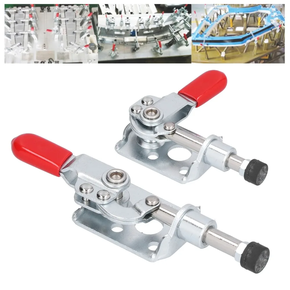 2pcs 40kg Holding Capacity Push Pull Toggle Clamp Quick Release High Efficiency Quick Release Toggle Clamp Push Pull Lever Clamp
