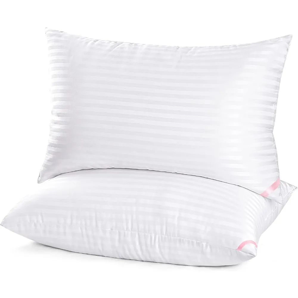 

Two-pack of bed pillows, queen size, suitable for side and back sleeping, ultra-soft down mattress pillows