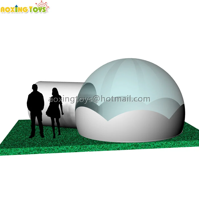 

3M/4M/5M DIA Outdoor Clear Inflatable Garden Bubble Dome Tent White PVC Camping Dome Hotel House Single Tunnel With Blower