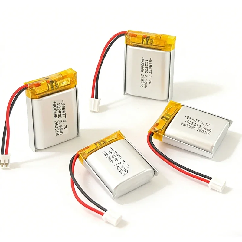 10PCS-102530 800mAh 3.7V Battery Rechargeable Lipo Batteries for Bluetooth Speaker Medical Power Beauty Instrument MP3/4/5 GPS