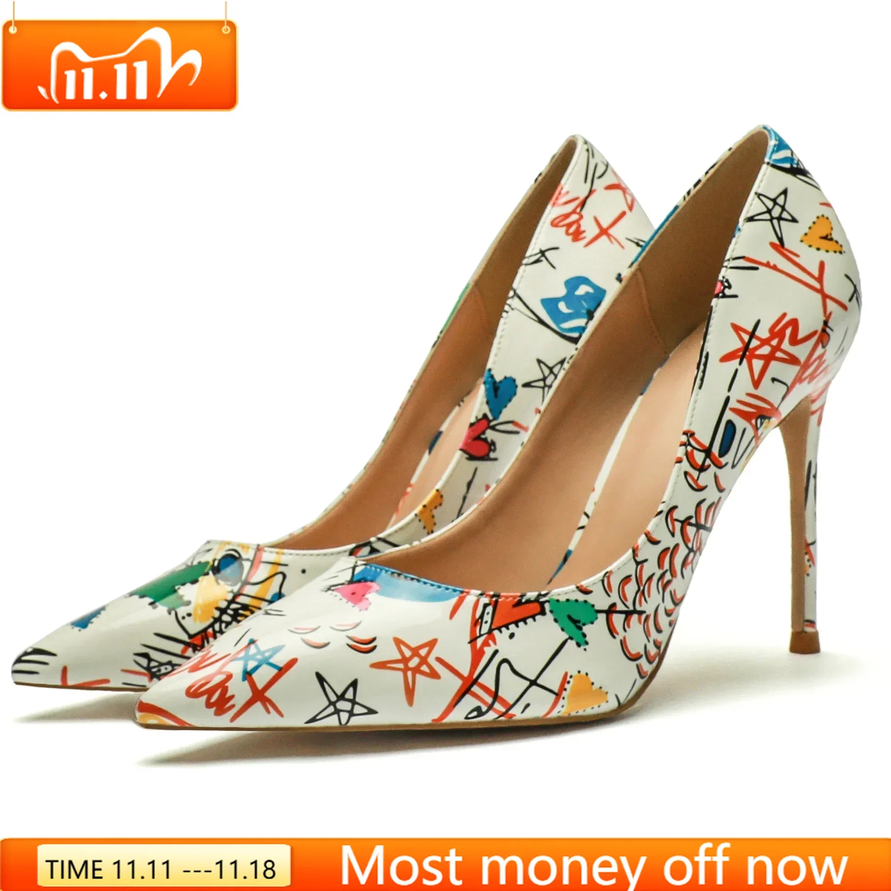 

[Измерьте длину вашей стопы до заказа] элегантные роскошные дизайнерские женские туфли-лодочки с граффити сексуальные модные женские туфли на высоком каблуке 55-CHC-33