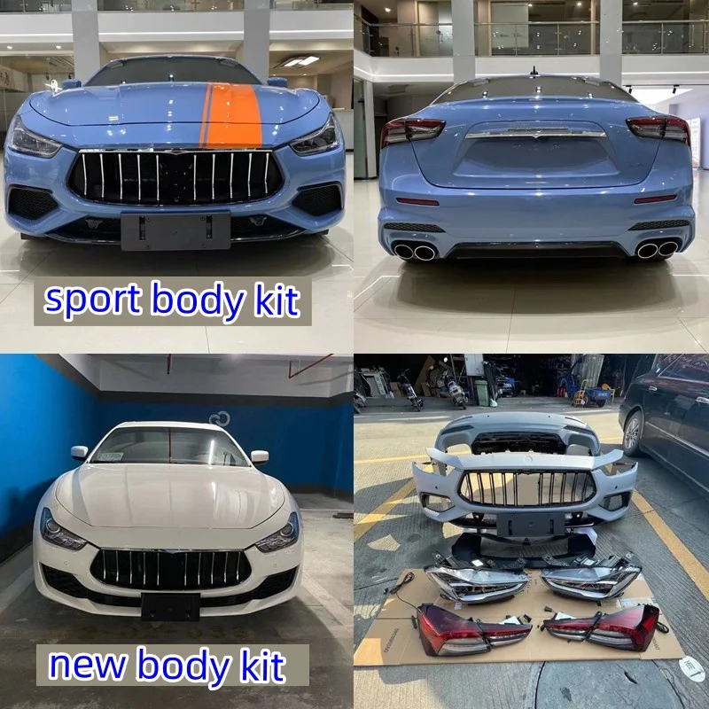 Body Kits For Maserati Ghibli 2014 2015 2016 2017 Facelift Tuning conversion Upgrade To 2018-2023 Sport Trofeo GTS front bumper