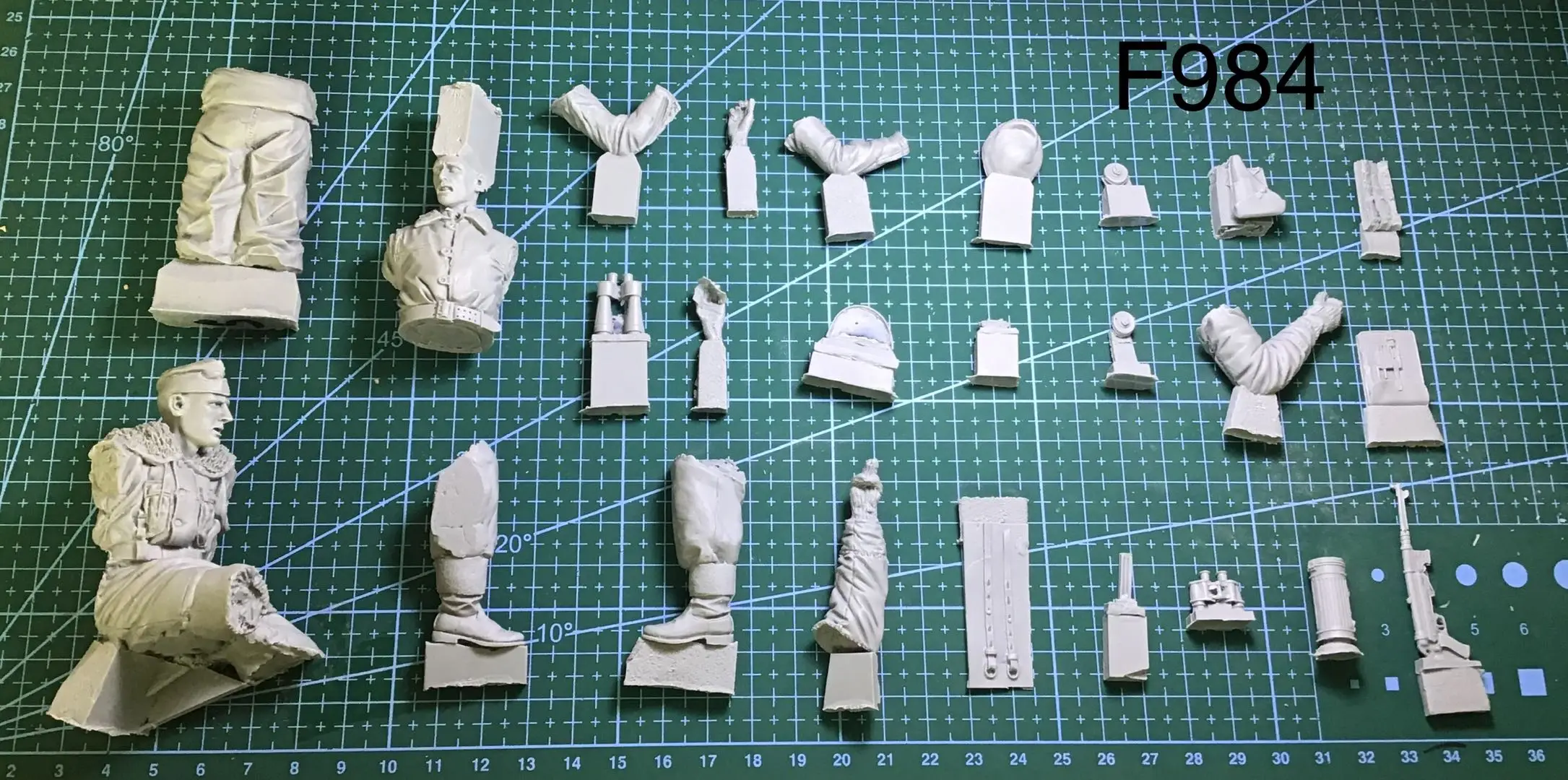 1/16  Resin Model Figure GK，German soldier , Unassembled and unpainted kit