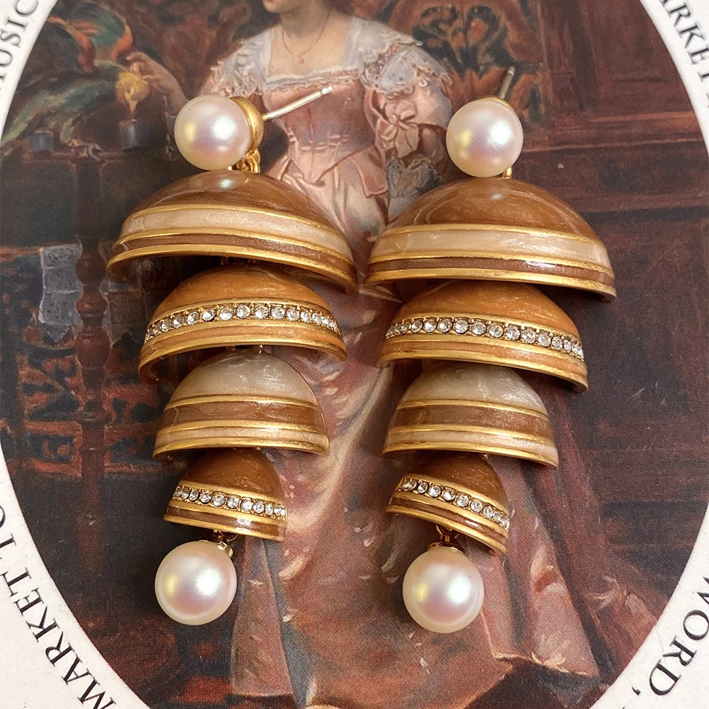 

Fashion Temperament copper 18K gold platings enamel color Earrings for women's Girl party gift Jewelry wholesale