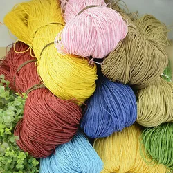 Color Raffia Straw Yarn for Hand Knit Crochet Summer Hat Handbag Cushion Baskets Knitting Material Diy Craft for Gift Box Decor