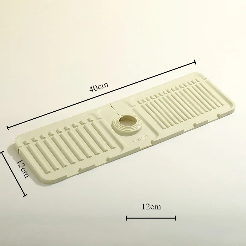 Drain Pad Kitchen Faucet Pad Water Channel Splash Proof Slip Resistant Silicone Drainage Pool Storage Mat Kitchen Accessories