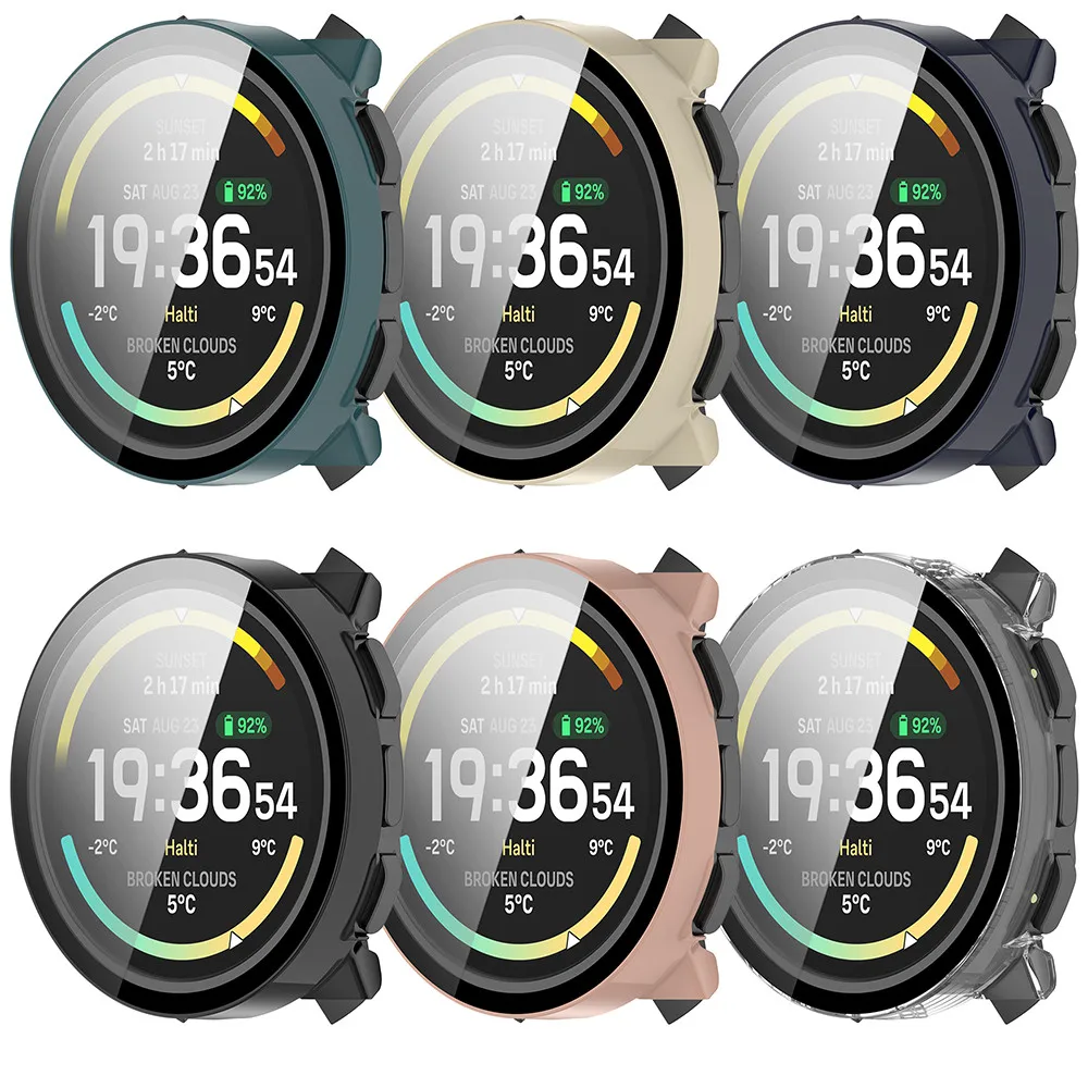 Case for Suunto Vertical 2 Sport Watch Protective Case with Tempered Glass Screen Protector 2 in 1 Cove Accessories