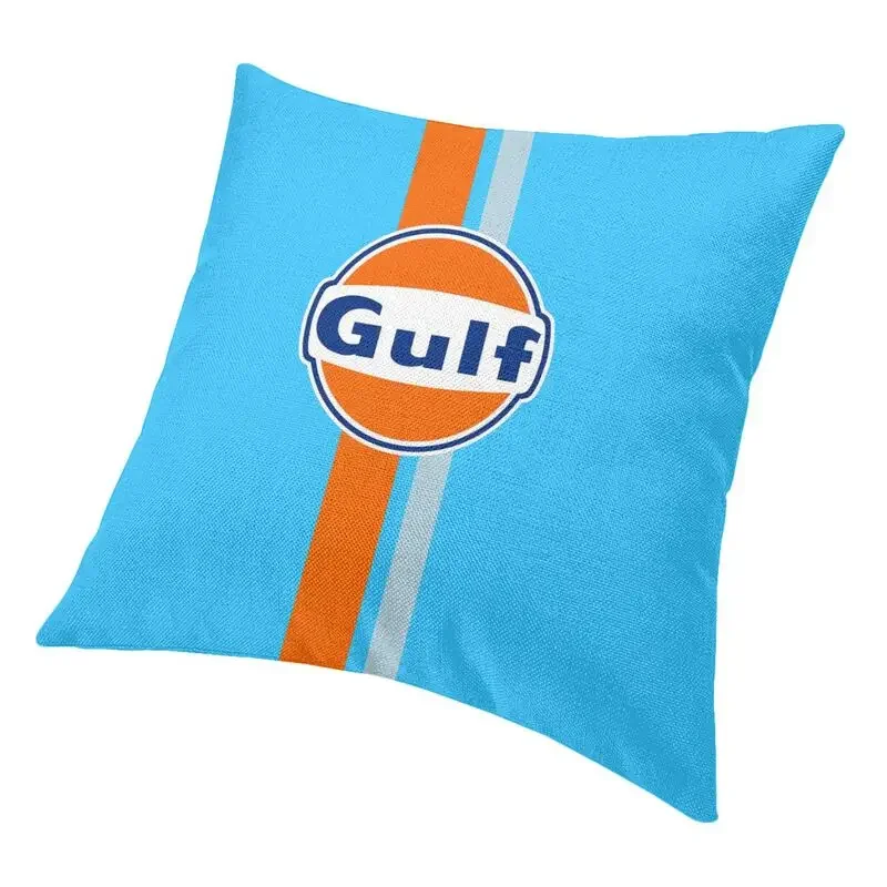 Personalized Custom Gulf Racing Logo Cushion Cover Sofa Living Room Square Throw Pillow Cover 40x40cm Chair Cushion