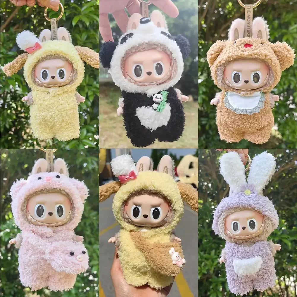 Cute Panda Clothes For Labubu Doll Clothes Doll Clothes Color Match Hoodies Dolls Accessories Cute Decoration Little Cloths