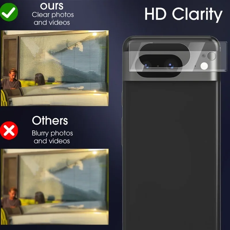 1/2/3Pcs Tempered Glass Camera Films for Google Pixel 6 7 8 Pro 6A 7A Back Lens Screen Protector HD Clear Glass Film Cover