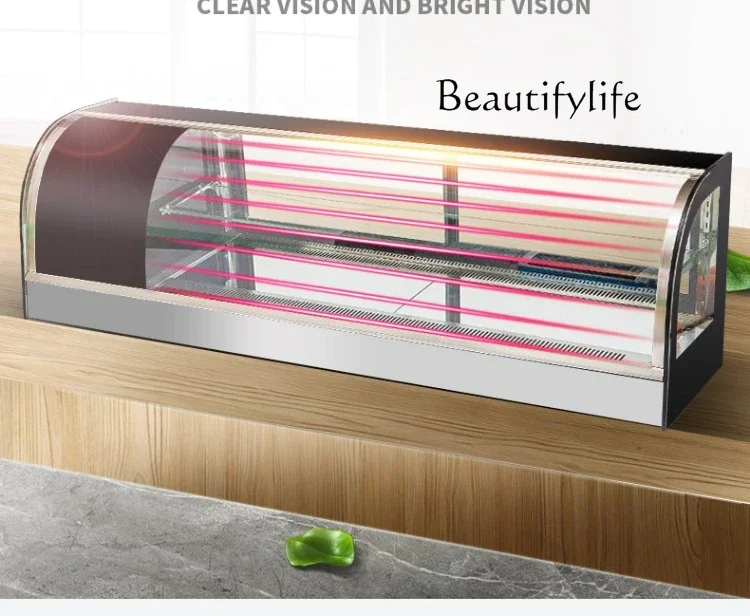 Маленький настольный Холодильный шкаф для тортов, коммерческий шкаф для хранения свежести фруктов