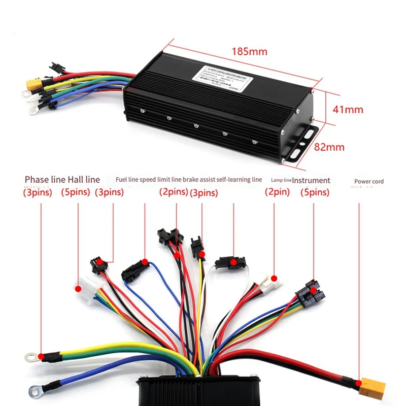 Electric Bicycle 36V 48V 52V 40A 3 Model Sinewave Controller S900 LCD Display For 1500W 2000W Ebike Parts