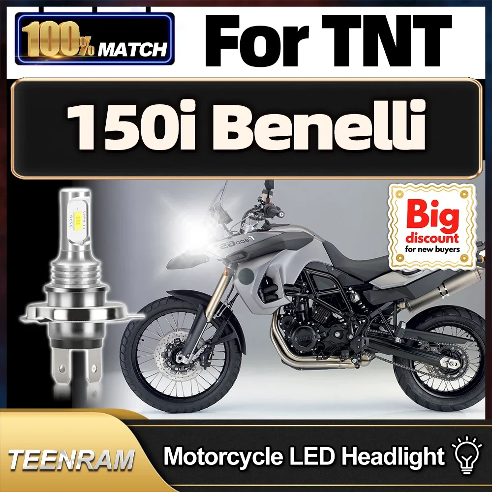Roadsun 1X 2X bombillas LED para faros de motocicleta Canbus Hi/Lo Moto ampollas para faros de motocicleta fáciles de instalar para TNT 150i Benelli
