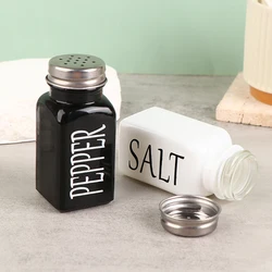 80ml Square Multi-purpose Salt Pepper Shaker Glass Sealed Leak-proof Seasonings Bottle Salt Pepper Dispenser