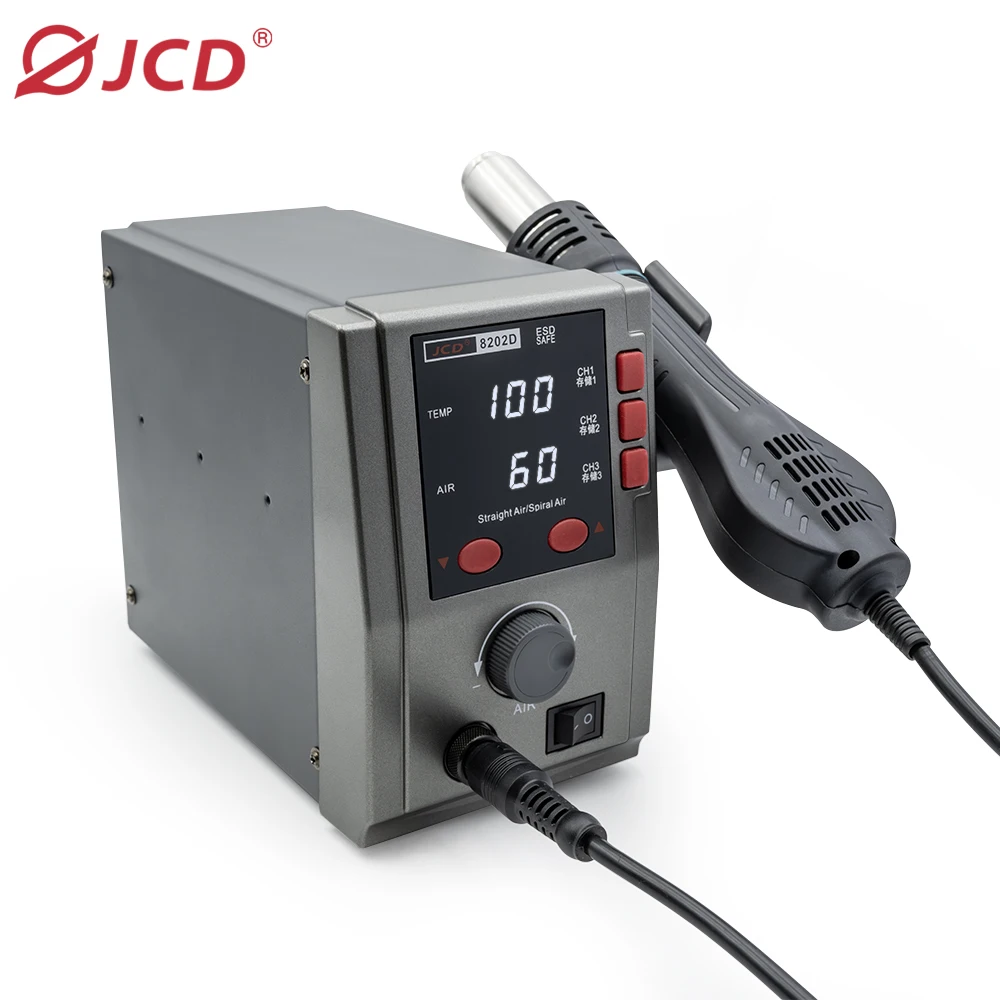 

JCD 700W 8202D Soldering Station LED Digital Welding Station Hot Air Gun Temperature Adjust Soldering Iron Repair Tools