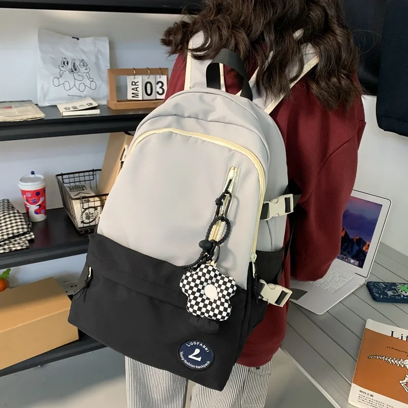 School Backpack for College Students Quality Nylon Waterproof Schoolbag Large Capacity Rucksack Travel Laptop Backpack for Women