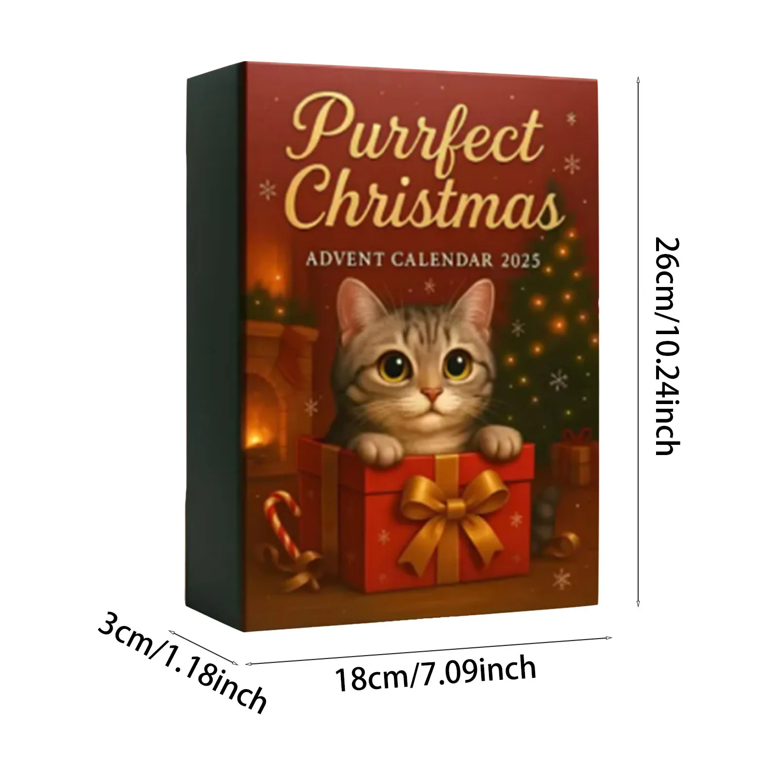 Balance de cuisine rechargeable avec minuterie Purrfect Christmas 2020, calendrier de l'avent Purrfect pour les amoureux des chats de Noël, minuterie de 2 minutes, brosse