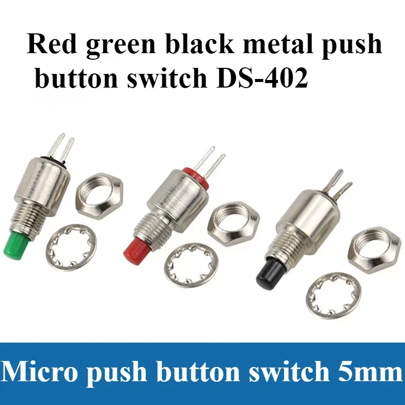 5 Pcs DS-402 5mm Micro Self-reset Momentary Mini Push Button Switch 0.5A/125V