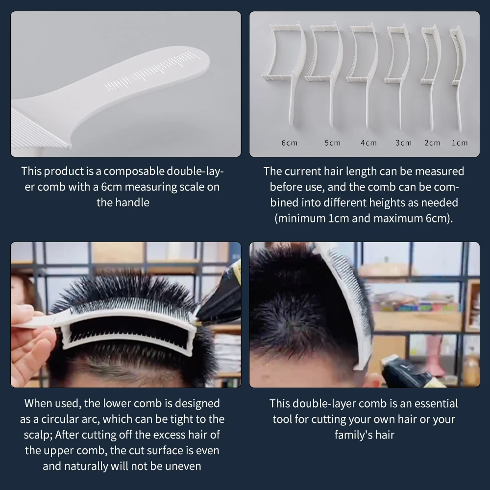 Barber Fade Combs New Style Professional Barber Hair Cutting Curved Positioning Comb Heat Resistant Flat Top Comb Hair Tools