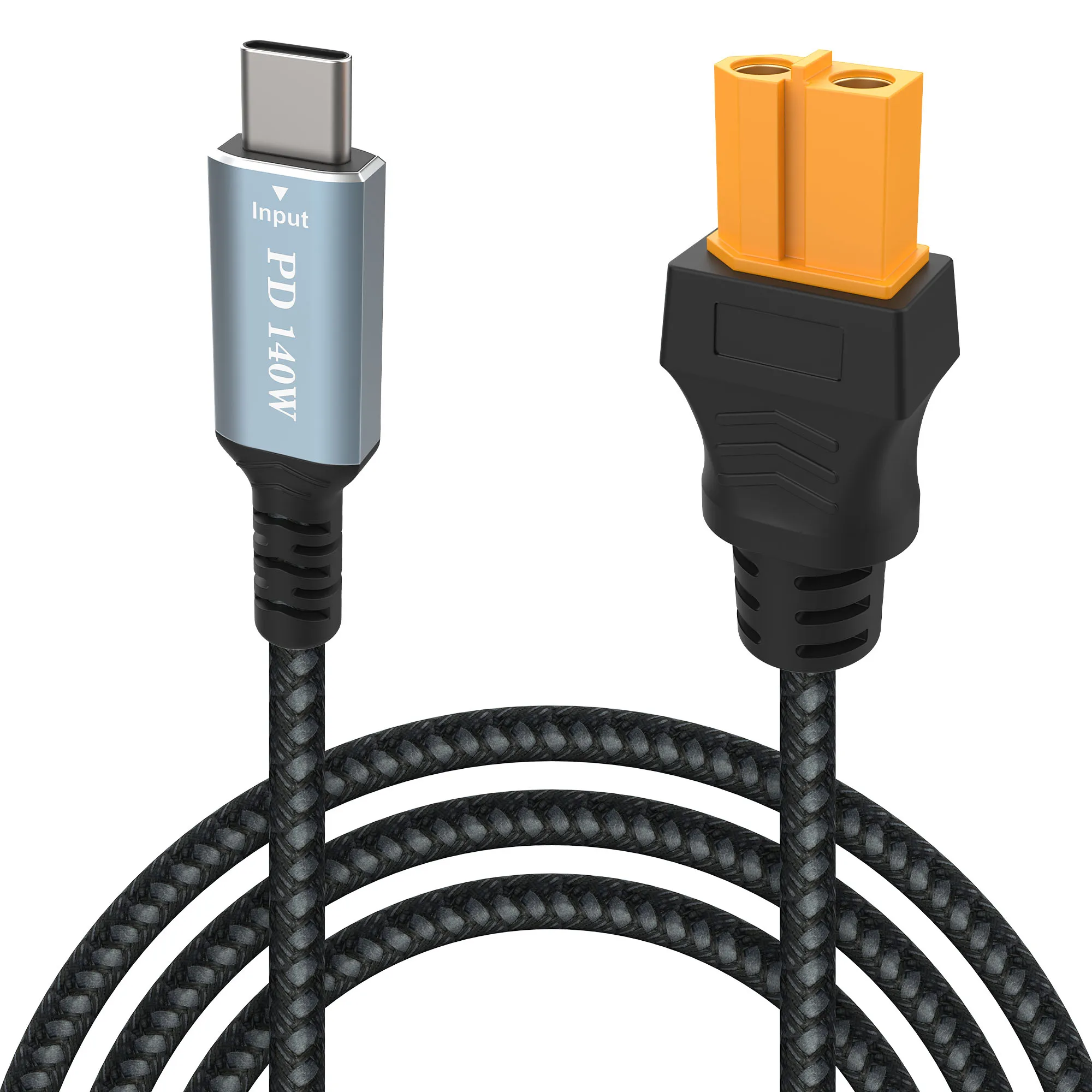 Type C to XT60 adapter cable, USB C to XT60 charging cable, USB C male to XT60 female cable, PD 140W charging cable