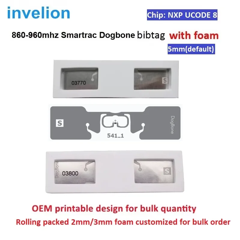 

Высокочувствительный клей одноразовый Dogbone Smartrac Impinj чип UHF RFID-метка 5 мм пенопластовый нагрудник для RFID спортивной гоночной системы синхронизации