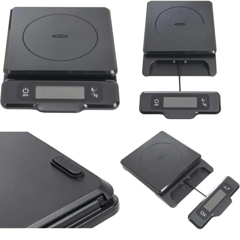 

Кухонные весы с выдвижным дисплеем, 5 фунтов, черные
