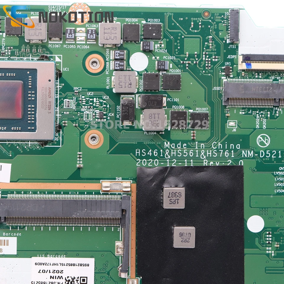 mi1u Para lenovo ideapad 5 15alc05 5-15alc05 placa-mãe do portátil