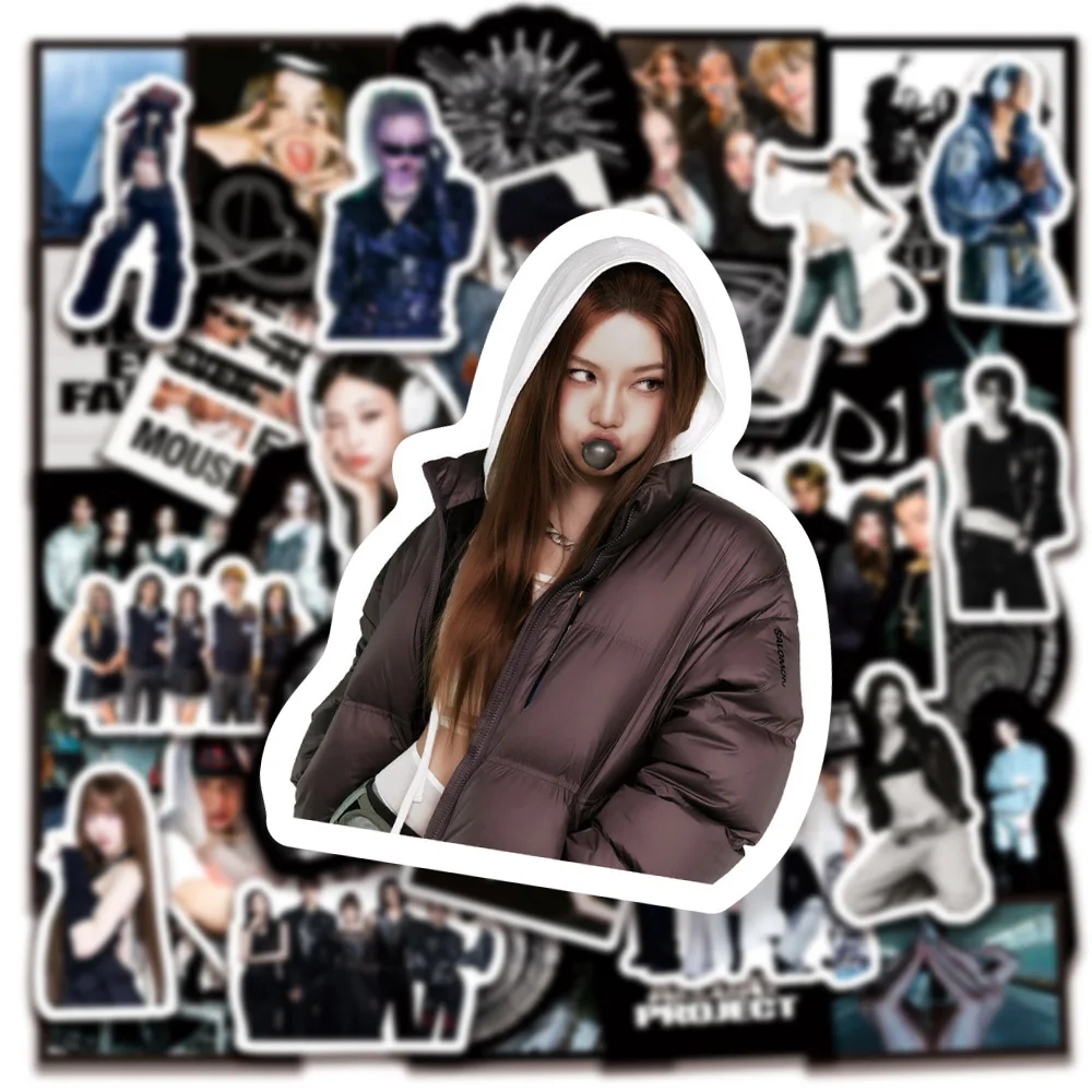 50Pcs/Set  Idol ALLDAY PROJECT Water Cup Waterproof Notebook Decorative Stickers ANNIE BAILEY TARZZAN WOOCHAN YOUNGSEO Fans Gift