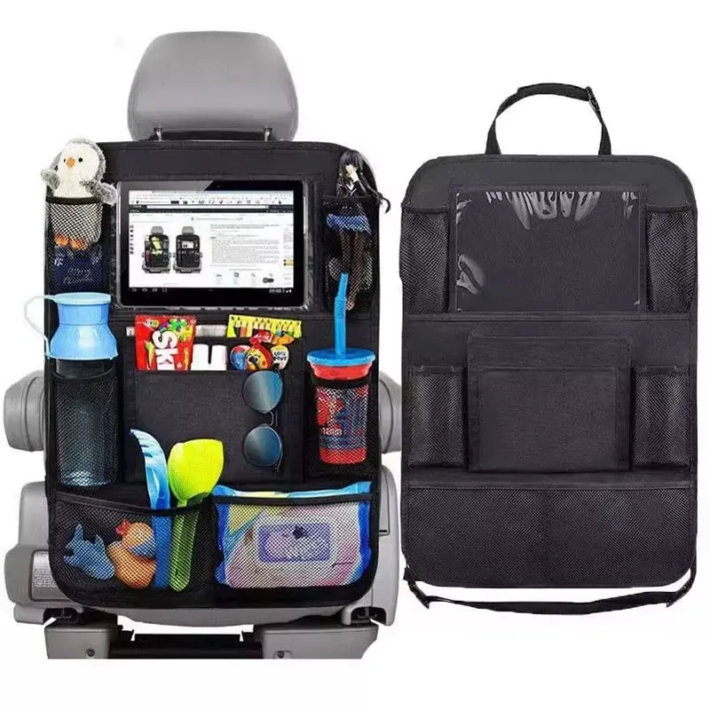 Car Backseat Organizer with Touch Screen Tablet Holder Auto Storage Pockets Cover Car Seat Back Protectors Car Accessories - Image 7