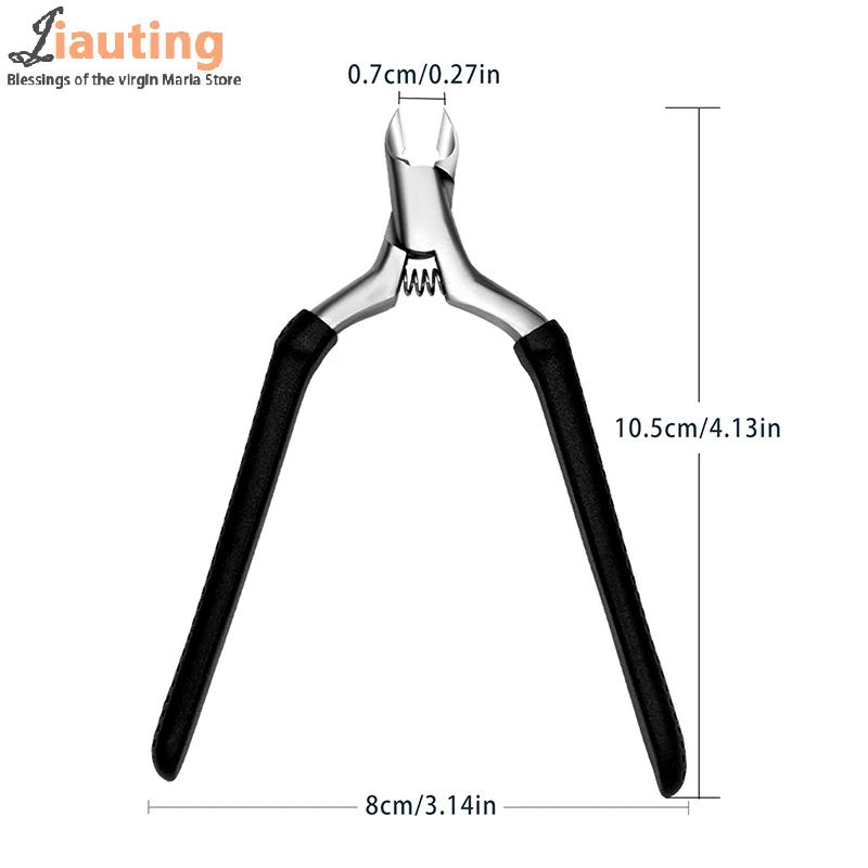 전문 네일 큐티클 니퍼 가위, 스테인레스 스틸 매니큐어 클리퍼, 각질 제거 페디큐어, 독수리 부리 펜치 도구