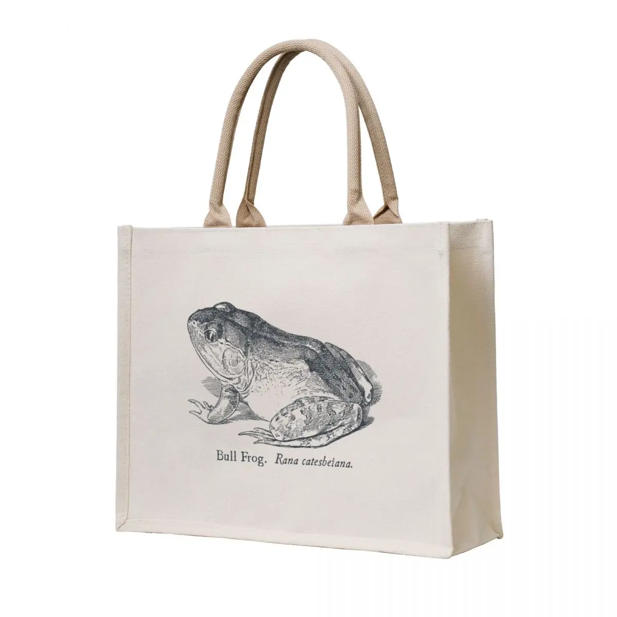 

Bull Frog Vintage Woodcut Style Illustration Tote Bag Women's bags tote bags cloth bags eco bag folding Shopper