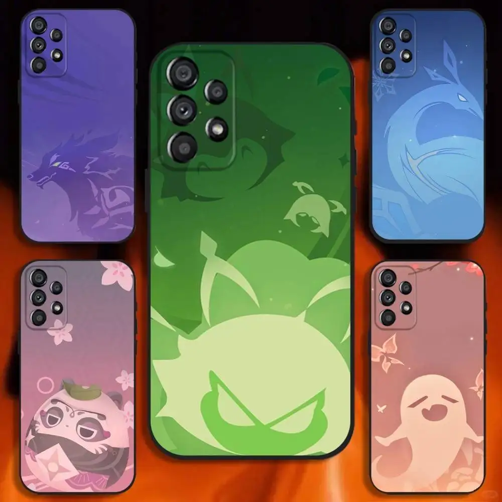 

Genshin Impact Phone Case For Samsung Galaxy A20,A21s,A22,A31,A32,A52,A53,A72,73,A80 Soft Black Cover
