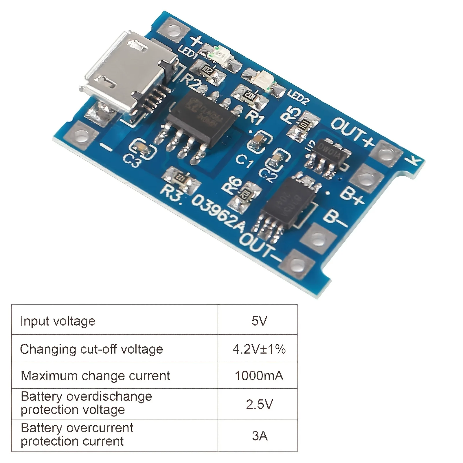 TP4056 5 V 1A Oplaadmodule 18650 Micro Type-c Lithiumbatterij Oplaadbord Micro Type-c USB-laadmodule met beschermmodule