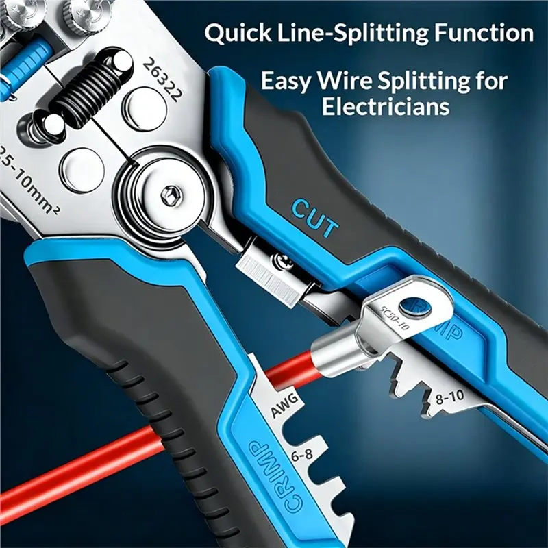 NEW HOT In Stock-Multi-Function Automatic Wire Stripper Terminal Crimping Decrustation Pliers Electrician Hand Tools Cable Cutte