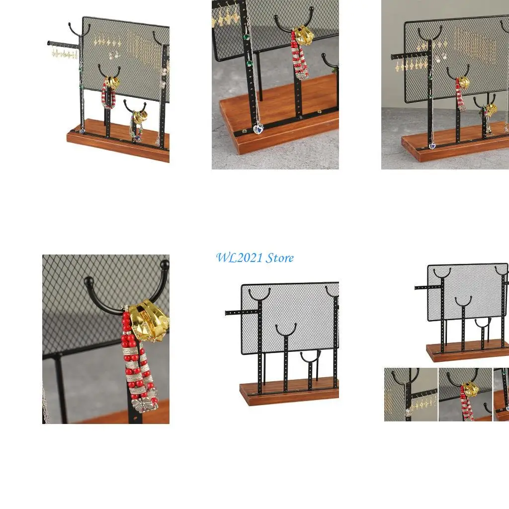 

G5GC Home Display Stand Earring Necklace Bracelet Iron Jewelry Stand