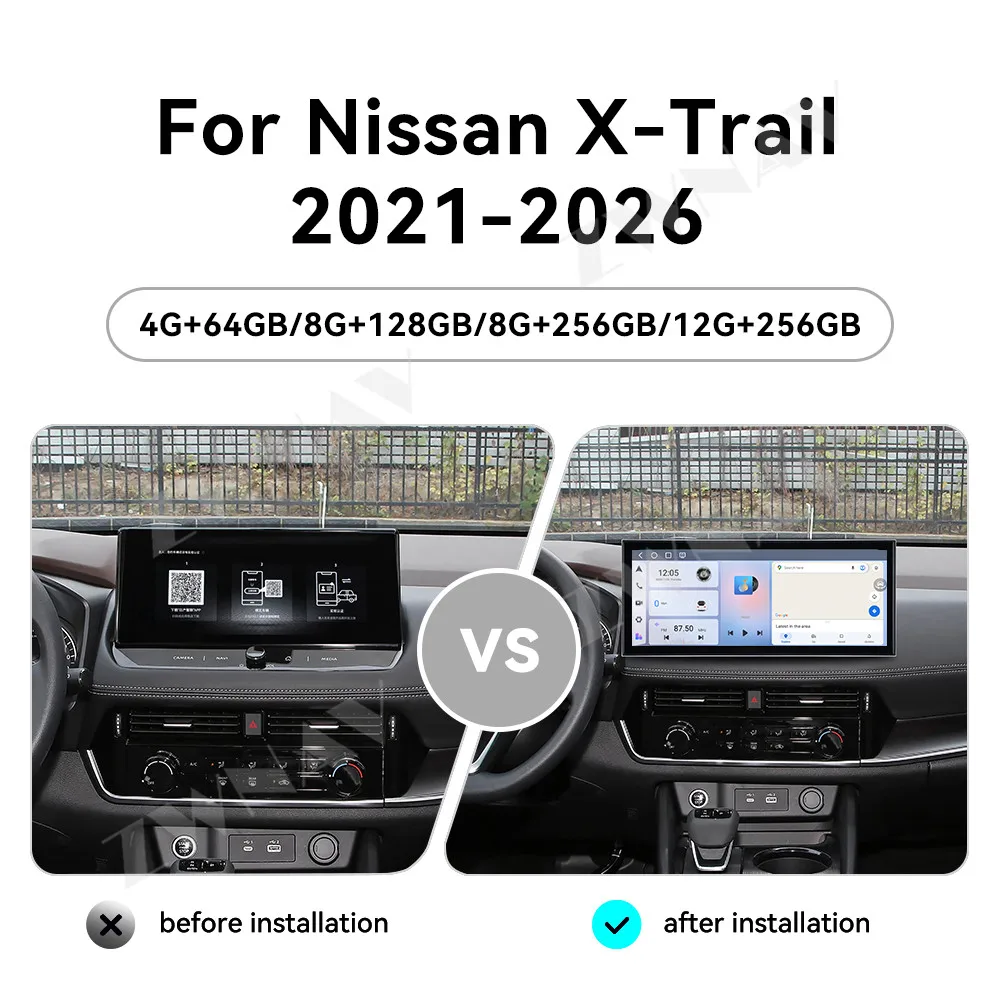 For Nissan X-Trail 2021-2026 Android 15 15.8 Inch HD Touch Screen Car Multimedia Player Interior Accessorie Radio Tape Recorder
